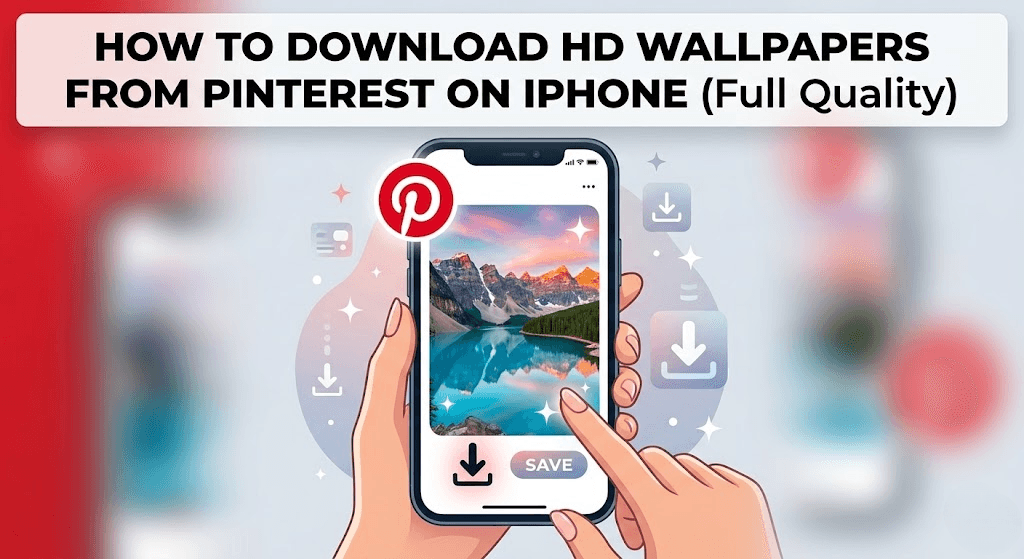 كيفية تنزيل خلفيات عالية الدقة من موقع «Pinterest» على جهاز «iPhone» (بجودة كاملة)
